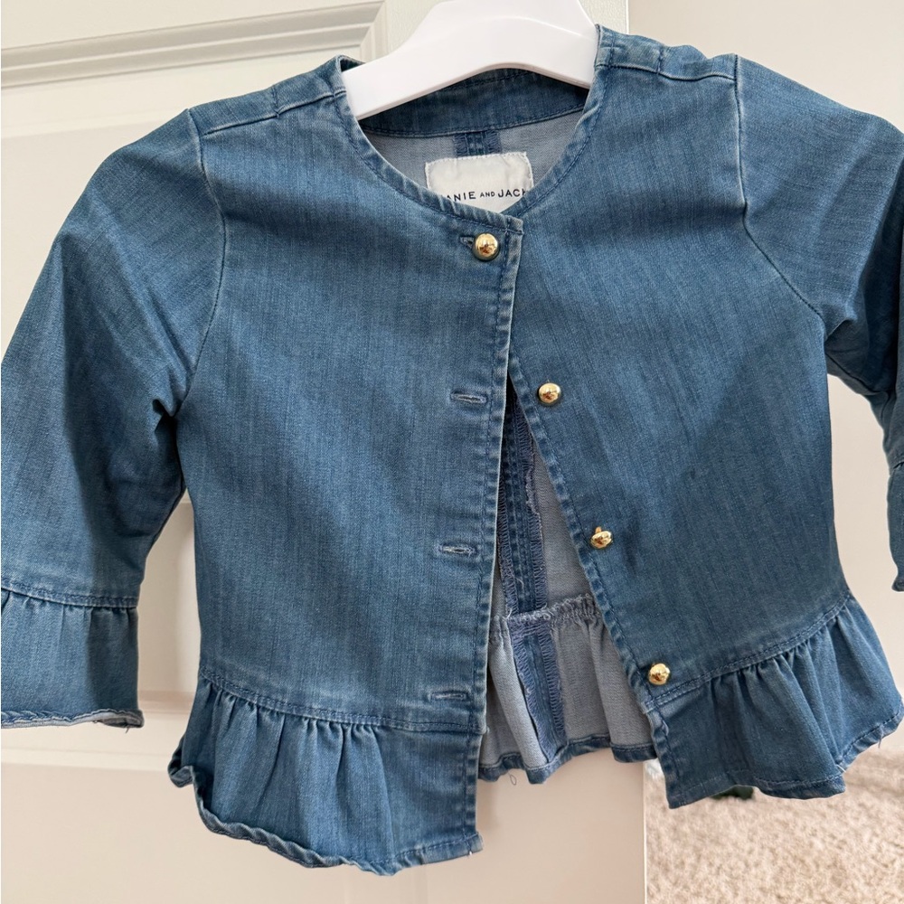 Janie and Jack Denim Jacket with Gold Accents